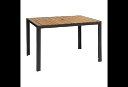 Table industrielle rect. acier/acacia 120x80cm